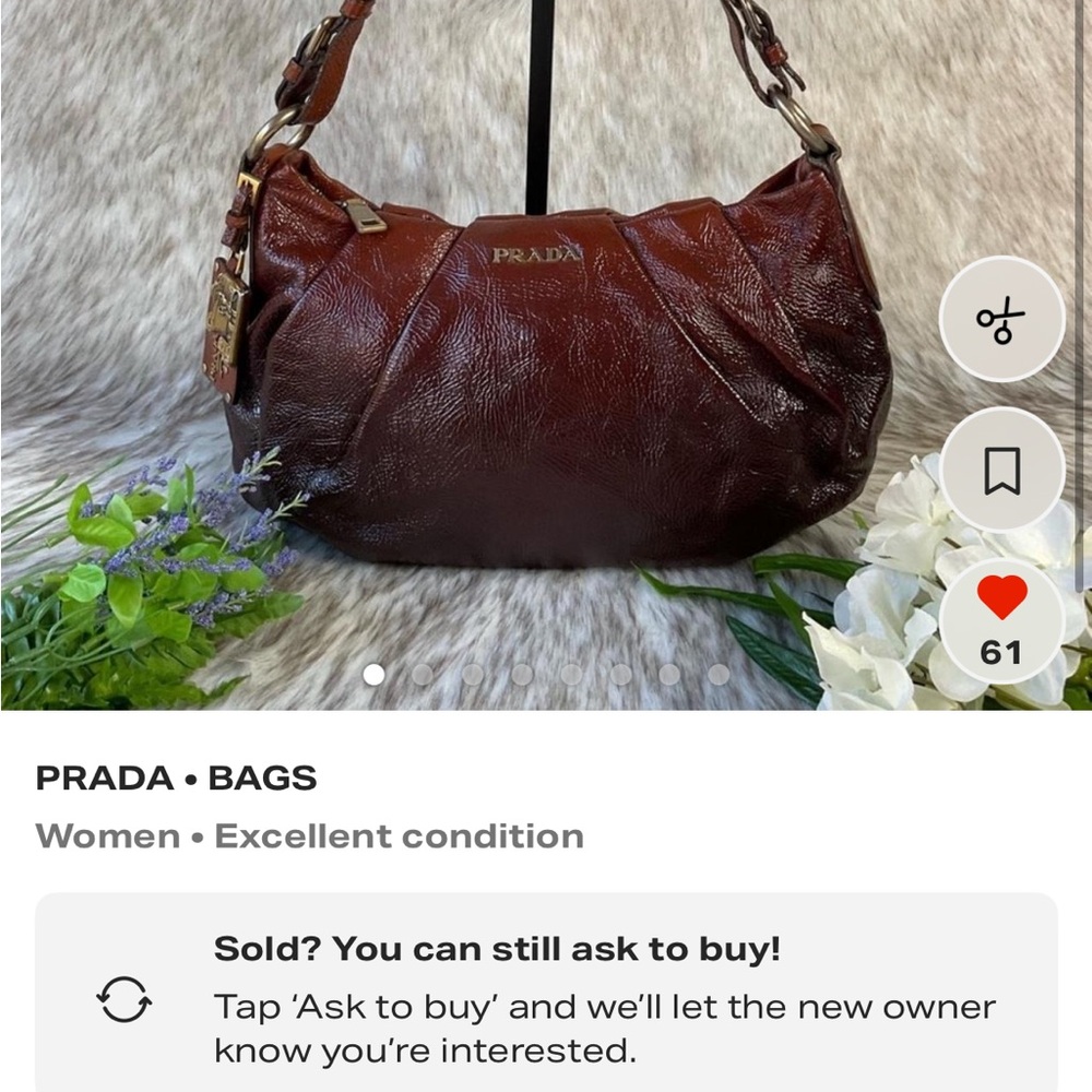 **ISO***Prada Women's ombre Leather Shoulder Bag